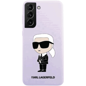 Silikónové puzdro Karl Lagerfeld na Samsung Galaxy S23 5G S911 KLHCS23SSNIKBCU Liquid Silicone Ikonik NFT fialové