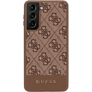 Plastové puzdro Guess na Samsung Galaxy S23 Ultra 5G S918 GUHCS23LG4GLBR 4G Bottom Sprite hnedé