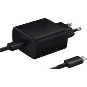 Rýchlonabíjačka Samsung Super Fast Charging USB-C 45W EP-TA845EBE + USB-C kábel EP-DW767JBE čierna (bulk)