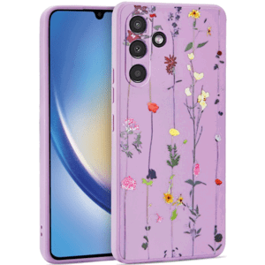 Silikónové puzdro na Samsung Galaxy A34 5G A346 Tech Protect Mood Garden fialové