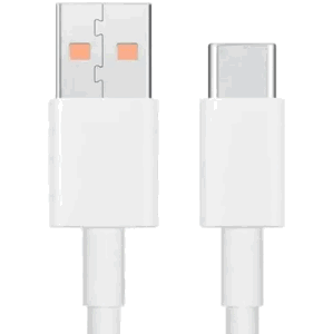 Kábel Xiaomi 6A, USB-A na USB-C, podpora 67W, 1m, biely (bulk)