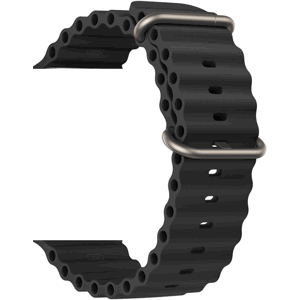 Náhradný remienok na Apple Watch 42/44/45/49mm Silicone Loop Design 1 čierny