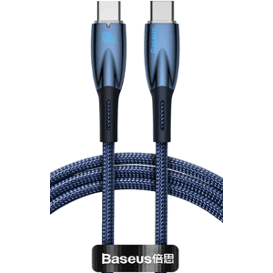 Kábel Baseus Glimmer Series CADH000703, USB-C na USB-C Power Delivery 100W, 1m, modrý