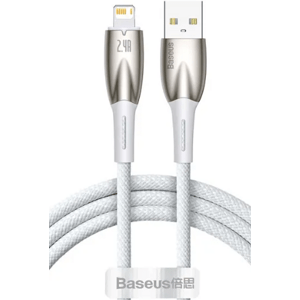 Kábel Baseus Glimmer Series CADH000202, USB-A na Apple Lightning 8-pin 2,4A, 1m, biely