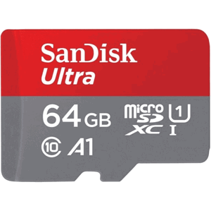 SanDisk Ultra microSDXC 64GB 140 MB/s UHS-I U1 Class 10 + adaptér