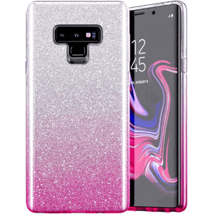 Silikónové puzdro na Samsung Galaxy A54 5G A546 Shine Bling ružovo-strieborné