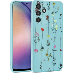 Silikónové puzdro na Samsung Galaxy A54 5G A546 Tech Protect Mood Garden modré