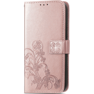 Diárové puzdro na T-Mobile T Phone 5G MEZZO štvorlístok ružovo-zlaté