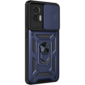 Odolné puzdro na Motorola Edge 30 Neo 5G Tech-Protect Camshield Ring Armor modré