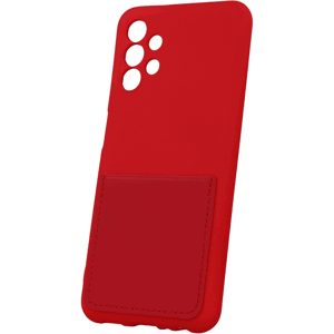 Silikónové puzdro na Samsung Galaxy A13 LTE A137 Card Cover červené
