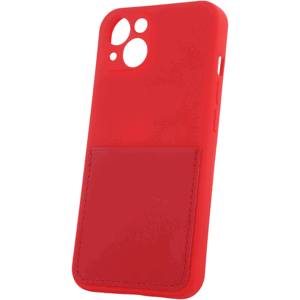 Silikónové puzdro na Apple iPhone 14 Card Cover červené