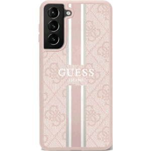 Plastové puzdro Guess na Samsung Galaxy S23 5G S911 GUHCS23SP4RPSP 4G Printed Stripe ružové