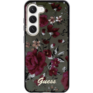 Plastové puzdro Guess na Samsung Galaxy S23 Ultra 5G S918 GUHCS23LHCFWSA HC IML Flower zelené