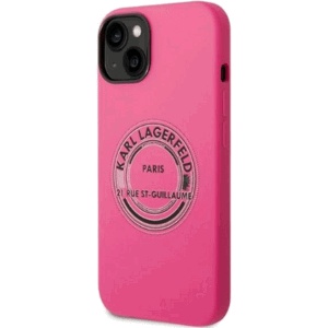 Silikónové puzdro Karl Lagerfeld na Apple iPhone 14 KLHCP14SSRSGRCF Silicone RSG Bic ružové
