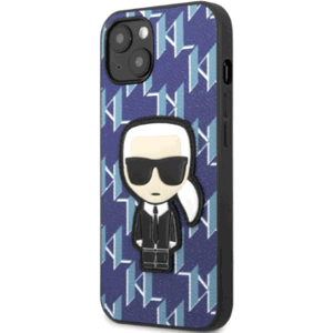 Plastové puzdro Karl Lagerfeld na Apple iPhone 13 Mini KLHCP13SPMNIKBL Monogram Iconic Karl modré