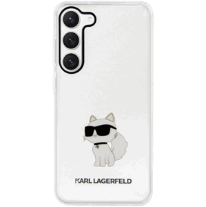 Plastové puzdro Karl Lagerfeld na Samsung Galaxy S23 Ultra 5G S918 KLHCS23LHNCHTCT HC IML NFT Choupette transparentné