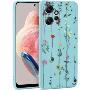 Silikónové puzdro na Xiami Redmi Note 12 LTE Tech-Protect Mood Garden modré