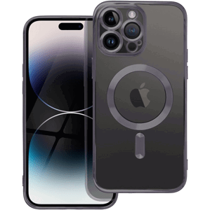 Silikónové puzdro na Apple iPhone 14 Pro Max Electro Mag čierne