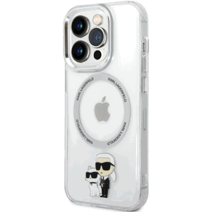 Plastové puzdro Karl Lagerfeld na Apple iPhone 13 Pro KLHMP13LHNKCIT IML Karl and Choupette NFT MagSafe transparentné