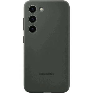 Silikónové puzdro Samsung na Samsung Galaxy S23 5G S911 EF-PS911TGE Silicone Cover Khaki