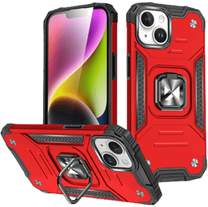 Odolné puzdro na Apple iPhone 15 Ring Armor Rugged červené