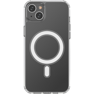 Silikónové puzdro na Apple iPhone 15 Magnetic MagSafe Clear transparentné