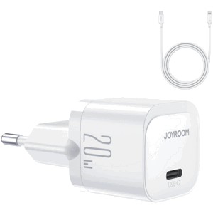 Joyroom Mini JR-TCF02, 20W PD + kábel USB-C na Lightning, biela