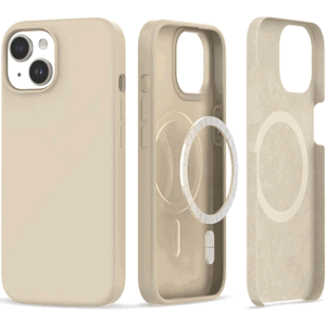 Silikónové puzdro na Apple iPhone 15 Tech-Protect Silicone MagSafe Sand Beige