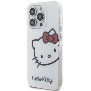 Plastové puzdro Hello Kitty na Apple iPhone 15 Pro Max IML Head Logo biele