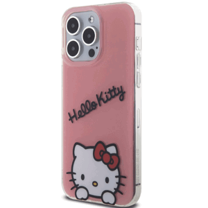 Plastové puzdro Hello Kitty na Apple iPhone 15 Pro Max IML Daydreaming Logo ružové