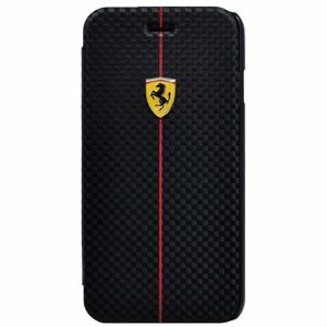 Puzdro FERRARI F1 book Iphone 6 4.7  čierne CARBON