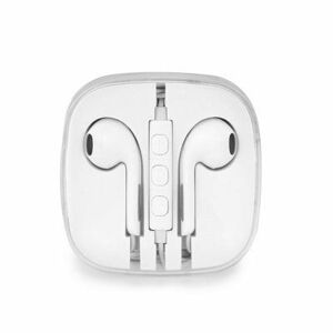 Stereo Handsfree Headphones New Box HR-ME25 na Apple iPhone, Jack 3.5mm biele