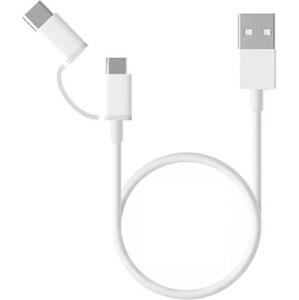 Kábel Xiaomi SJV4083TY, USB-A na microUSB/redukcia USB-C, 0.3m, biely (Blister)