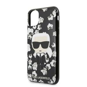 KLHCN58FLFBBK Karl Lagerfeld TPU Flower Kryt pro iPhone 11 Pro Black (EU Blister)