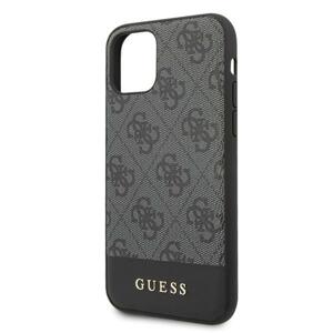 GUHCN65G4GLGR Guess 4G Stripe Zadní Kryt pro iPhone 11 Pro Max Grey (EU Blister)