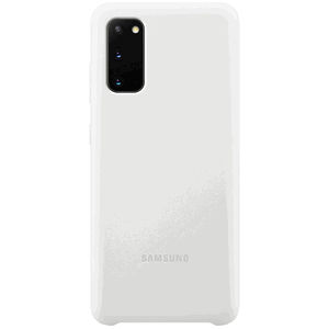 Silikónové puzdro Samsung na Samsung Galaxy S20+ G985 EF-PG985TW Silicone Cover biele