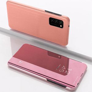 Diárové puzdro na Huawei P30 Clear View ružové
