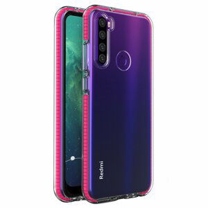 Silikónové puzdro Spring Clear TPU pre Xiaomi Redmi Note 8T ružové