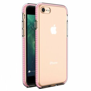 Silikónové puzdro Spring Clear TPU pre Apple iPhone 7/8SE 2020 ružové