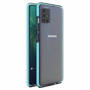 Silikónové puzdro Spring Clear TPU pre Samsung Galaxy A51 modré