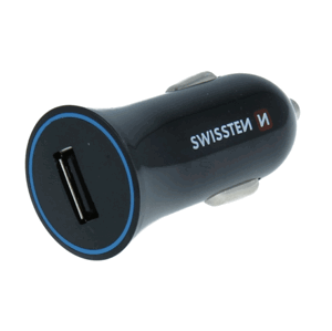 Autonabíjačka Swissten + kábel Micro USB 1.A, 5W čierna