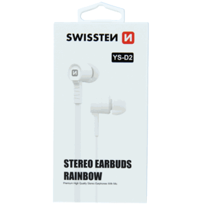 Slúchadlá Swissten Earbuds Rainbow YS-D2 biele