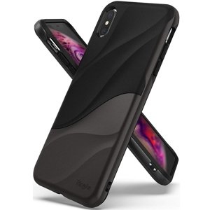 Plastové puzdro na Apple iPhone XS Max Ringke Wawe čierno sivé