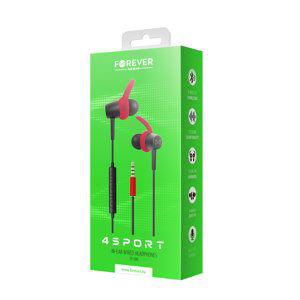 Slúchadlá Wired earphones Forever 4Sport SP-100 červené