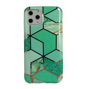 Silikónové puzdro na Apple iPhone 11 Cosmo Marble zelené