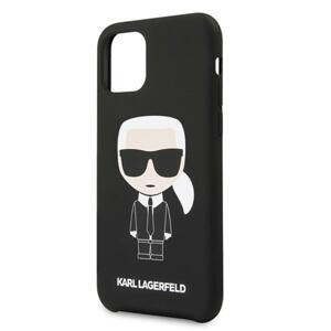 KLHCN61SLFKBK Karl Lagerfeld Iconic Silikonvý Kryt pro iPhone 11 Black