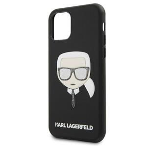 KLHCN61GLBK Karl Lagerfeld Embossed Glitter Kryt pro iPhone 11 Black