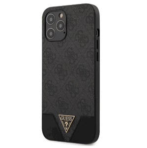 Puzdro Guess GUHCP12LPU4GHBK na Apple iPhone 12 Pro Max 4G Triangle sivé