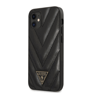 Puzdro Guess GUHCP12SPUVQTMLBK na Apple iPhone 12 mini Guess V Quilted čierne