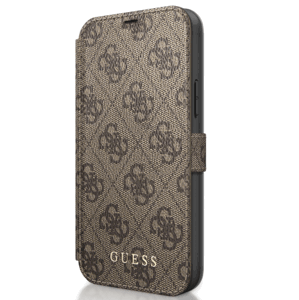 GUFLBKSP12M4GB Guess 4G Book Pouzdro pro iPhone 12/12 Pro 6.1 Brown